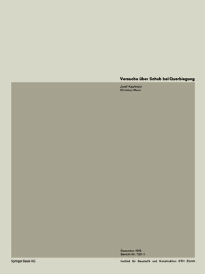 cover image of Versuche über Schub und Querbiegung